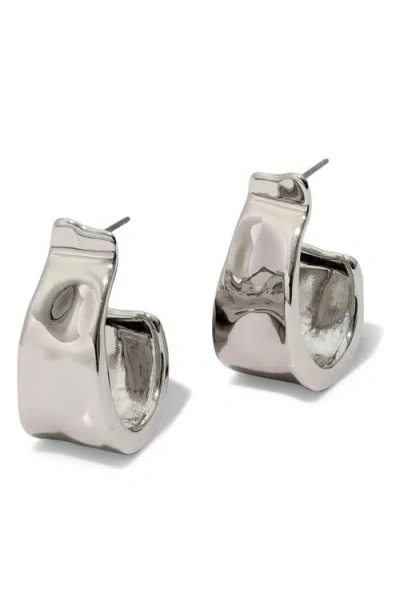 Alexis Bittar Molten Ribbon Hoop Earrings In No Stones