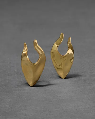 Alexis Bittar Molten Shield Post Earrings In Gold