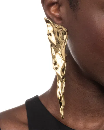 Alexis Bittar Molten X-large Cascade Clip Earrings In Gold
