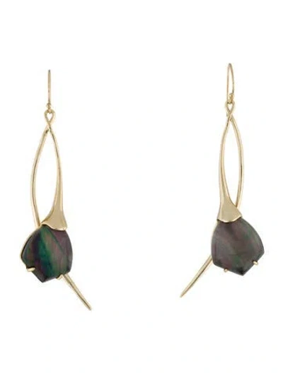 Pre-owned Alexis Bittar Mother Of Pearl & Lucite Drop Earrings