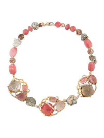 Pre-owned Alexis Bittar Multistone & Crystal Collar Necklace, 20.25"