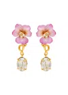 ALEXIS BITTAR ALEXIS BITTAR PANSY 14KT GOLD-PLATED DROP EARRINGS