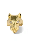 Alexis Bittar Panther Visage Ring In Gold