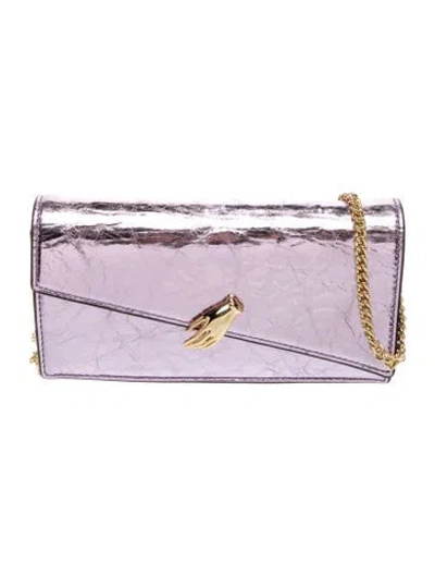 Pre-owned Alexis Bittar Patent Leather Clutch In Purple