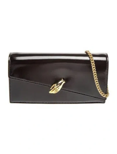 Pre-owned Alexis Bittar Patent Leather Crossbody Bag In Black