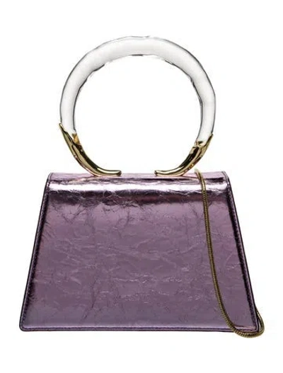Pre-owned Alexis Bittar Patent Leather Top Handle Bag