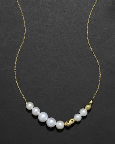 Alexis Bittar Perla Beaded Slider Necklace In Gold