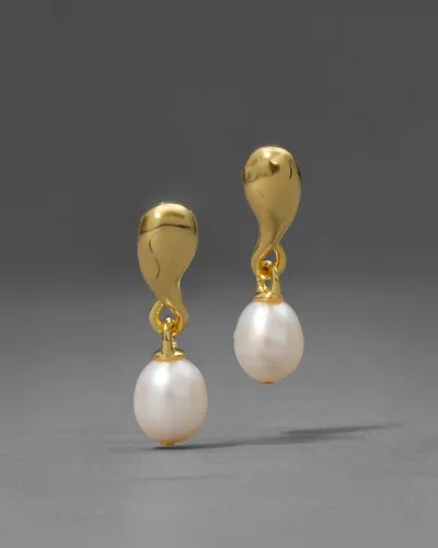 Alexis Bittar Perla Liquid Drop Post Earrings In Gold