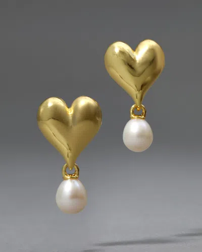 Alexis Bittar Perla Puffy Heart Drop Earrings In Gold
