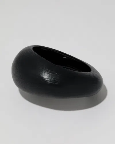 Alexis Bittar Puffy Lucite Tapered Bangle Bracelet- In Black
