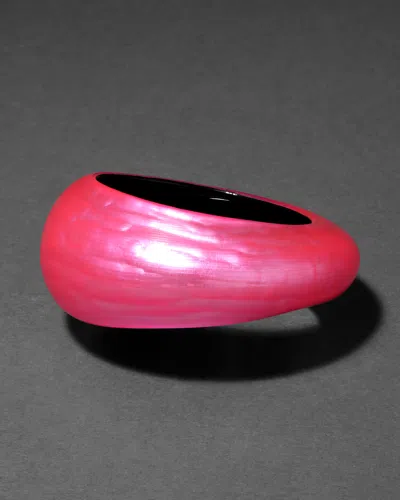 Alexis Bittar Puffy Lucite Tapered Bangle Bracelet- In Neon Pink