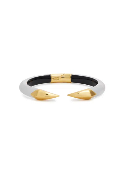 Alexis Bittar Pyramid Lucite And 14kt Gold-plated Bracelet In Metallic