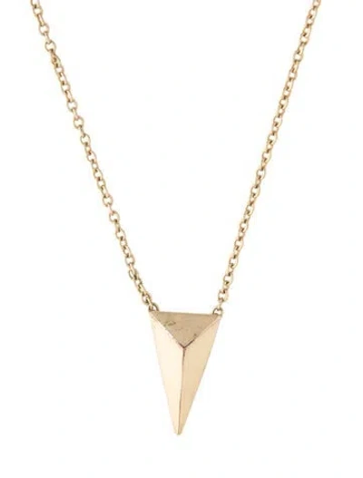 Pre-owned Alexis Bittar Pyramid Pendant Necklace, 19.25" In Multicolor