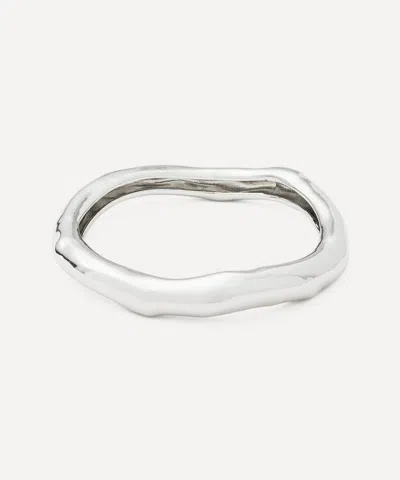 Alexis Bittar Rhodium-plated Small Molten Bangle Bracelet