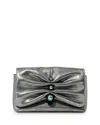 Alexis Bittar Ruched Crystal Crossbody In Gray