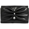 ALEXIS BITTAR ALEXIS BITTAR RUCHED CRYSTAL MOLTEN LEATHER CLUTCH