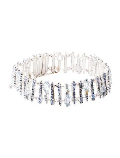 Pre-owned Alexis Bittar Sapphire Gatelink Bracelet, 5.75" In Multi