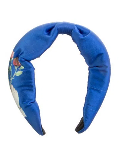 Pre-owned Alexis Bittar Satin Headband In Blue