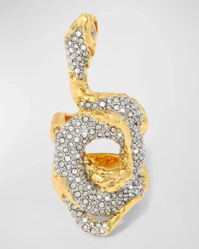 Alexis Bittar Serpent Crystal Pave Ring In Crystals