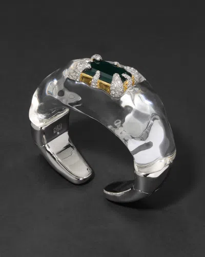 Alexis Bittar Silverlake Lucite Baguette Hinge Cuff Bracelet In Gold
