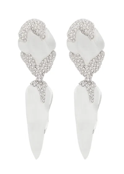 Alexis Bittar Silverlake Lucite Pavé Rhodium-plated Drop Earrings In Metallic