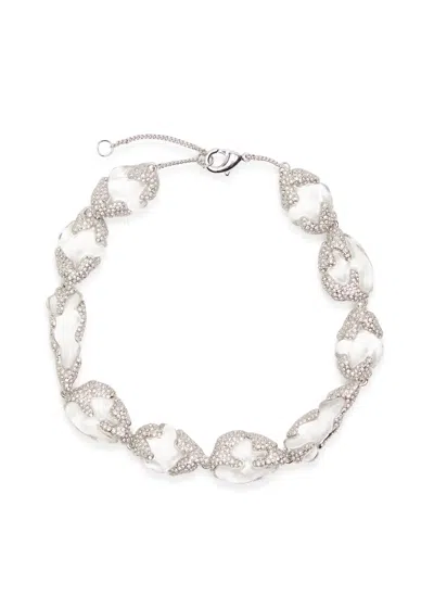 Alexis Bittar Silverlake Lucite Pavé Rhodium-plated Necklace