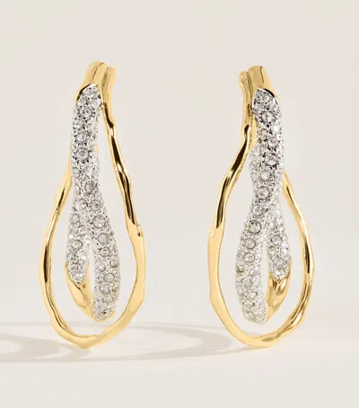 Alexis Bittar Small Gold-plated Solanales Crystal Twist Earrings