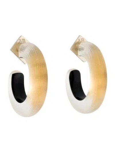 Pre-owned Alexis Bittar Small Lucite Hoop Earrings In Multi