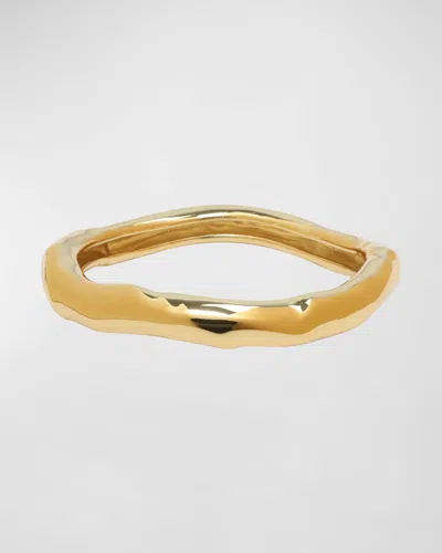 Alexis Bittar Small Molten Gold Bangle Bracelet In Black
