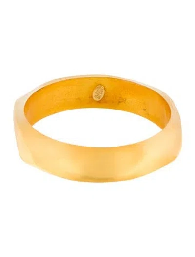 Pre-owned Alexis Bittar Soft Square Lucite Bangle Bracelet, 8.5" In Neutral