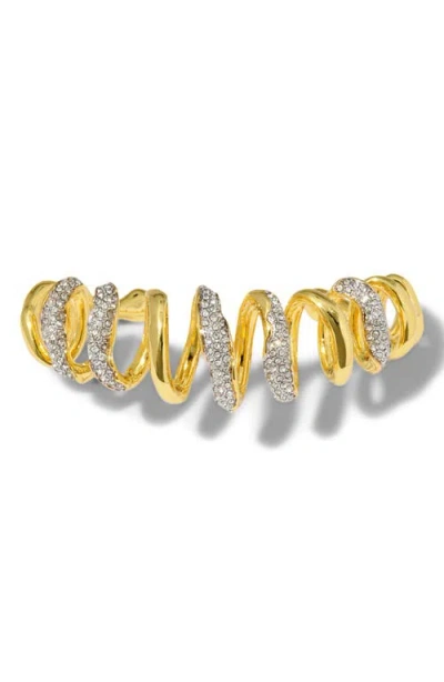 Alexis Bittar Solanales Coiled Cuff Bracelet In Crystals
