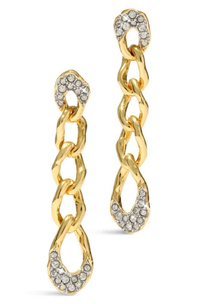 Alexis Bittar Solanales Crystal Chain Link Drop Earrings In Multi