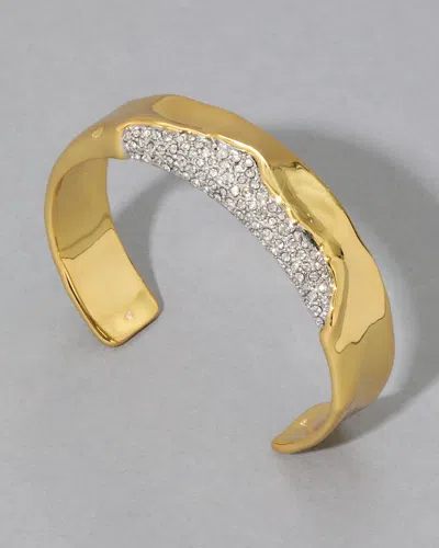 Alexis Bittar Solanales Crystal Cuff Bracelet In Gold