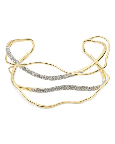 Alexis Bittar Solanales Crystal Cuff Bracelet In Gold
