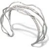 Alexis Bittar Solanales Crystal Cuff Bracelet In Gray