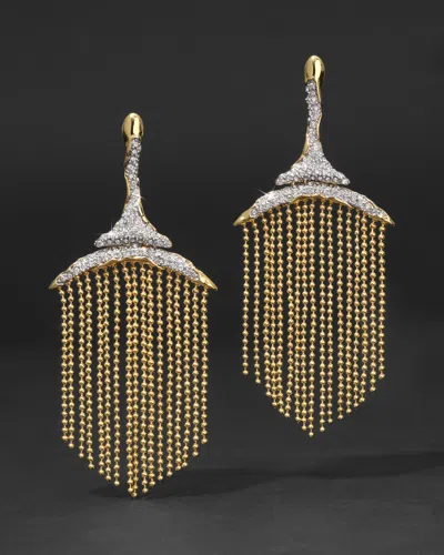 Alexis Bittar Solanales Crystal Fringe Chandelier Earrings In Gold