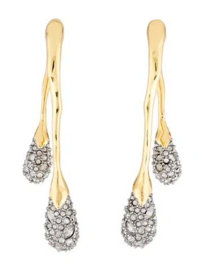 Pre-owned Alexis Bittar Solanales Crystal Front Back Double Drop Earring In Multi