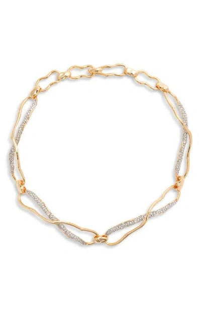 Alexis Bittar Solanales Crystal Infinity Link Necklace In Crystals