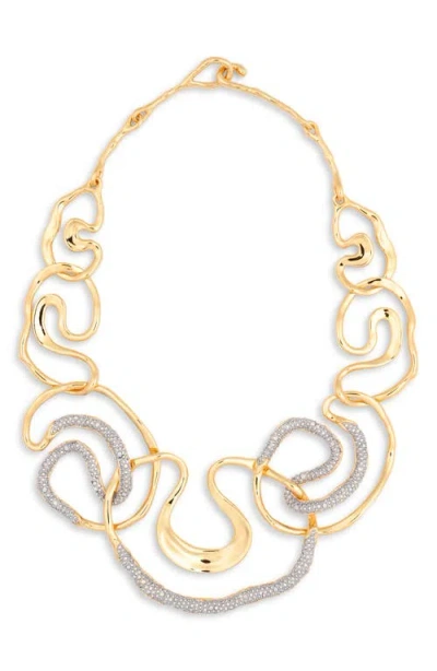 Alexis Bittar Solanales Crystal Intertwined Collar Necklace In Crystals