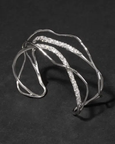 Alexis Bittar Solanales Crystal Intertwined Cuff Bracelet In Burgundy