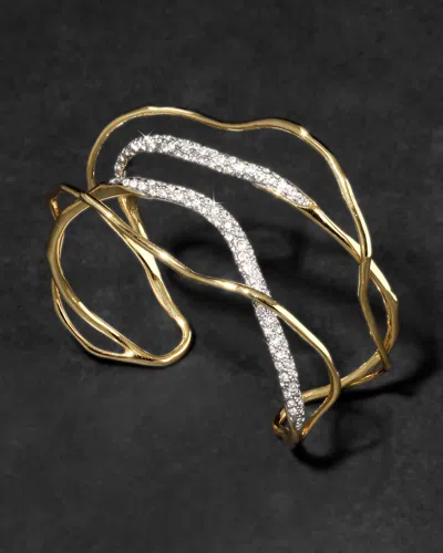 Alexis Bittar Solanales Crystal Intertwined Cuff Bracelet In Metallic
