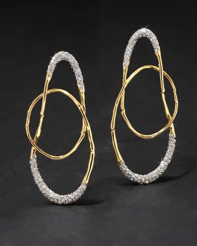 Alexis Bittar Solanales Crystal Large Orbit Earrings In Gold