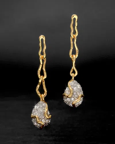 Alexis Bittar Solanales Crystal Linked Pebble Earrings In Gold
