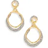 Alexis Bittar Solanales Crystal Orbit Drop Earrings In Crystals/gold