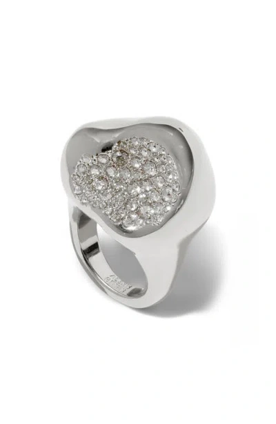 Alexis Bittar Solanales Crystal Pebble Ring In Gray