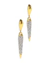 Alexis Bittar Solanales Crystal Spear Earrings In Gold