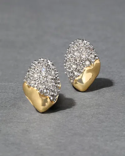 Alexis Bittar Solanales Crystal Tiny Pebble Stud Earrings In Orange