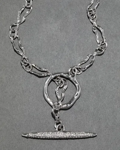 Alexis Bittar Solanales Crystal Toggle Necklace In Pink