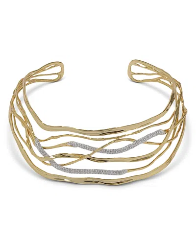 Alexis Bittar Solanales Crystal Woven Structured Collar Necklace, 4.25 In Gold