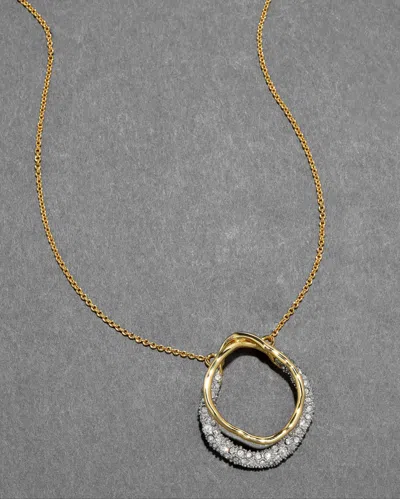 Alexis Bittar Solanales Gold Crystal Orbit Necklace In Pink